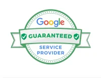 A green badge that says "Google Guaranteed Service Provider"